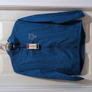 Clique Men's Full-Zip Wind Soft Shell Jacket Blue Size Medium - New